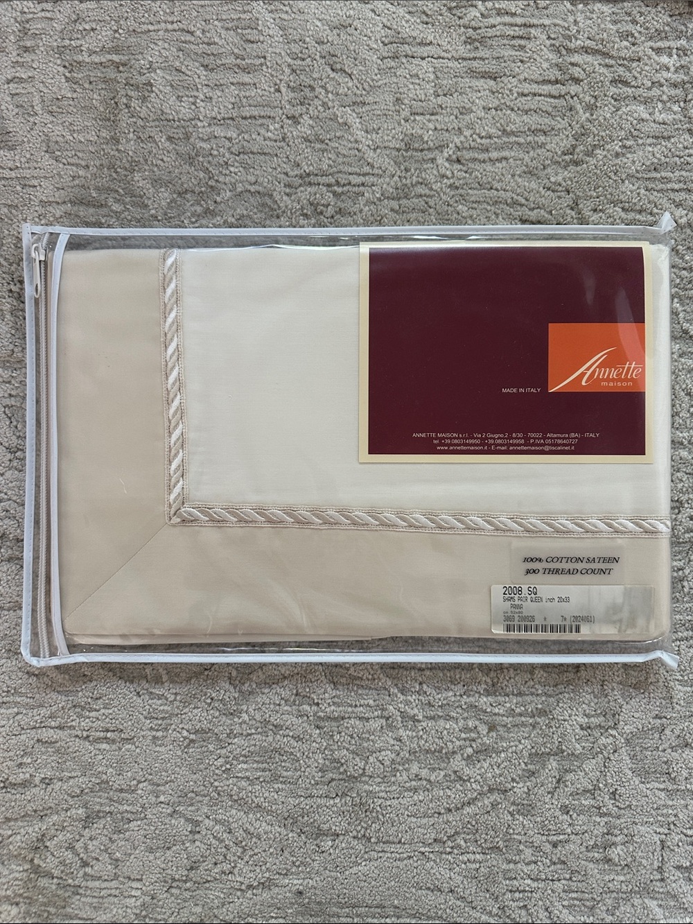 Annette Maison Cream QUEEN SHAMS